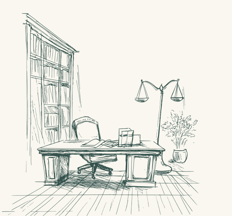 Hand-drawn office